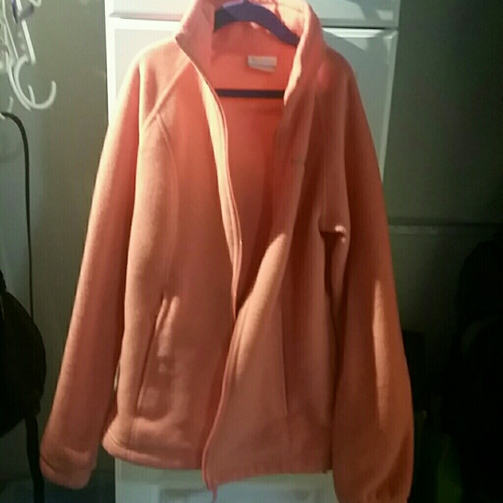 Neon Pink Columbia fleece jacket